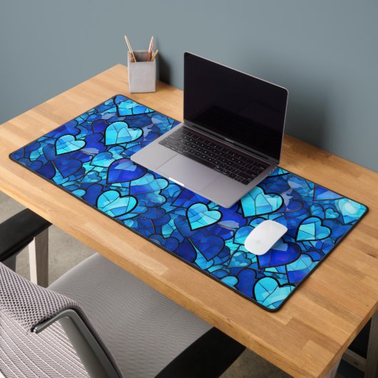 TONS DE VERRE BLEU VERT STAINÉ RESSEMBLENT LES COE (Bureau 2)