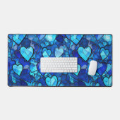 TONS DE VERRE BLEU VERT STAINÉ RESSEMBLENT LES COE (Clavier et souris)