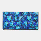 TONS DE VERRE BLEU VERT STAINÉ RESSEMBLENT LES COE (Recto)