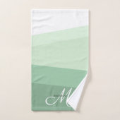 Tons de vert sauge motif géométrique (Serviette à main)