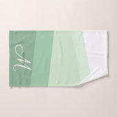 Tons de vert sauge motif géométrique (Serviette à main)