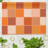 Tons d'orange Carré serviette de cuisine (Plié)