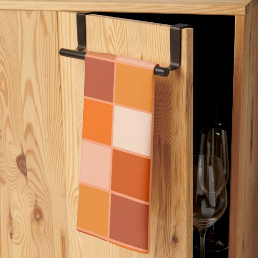 Tons d'orange Carré serviette de cuisine (Pliage en tiers)