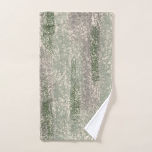 Tons doux Abstraits Mousse beige gris et pierre (Serviette à main)