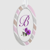 Tons doux de rayures diagonales monogrammes roses (devant)