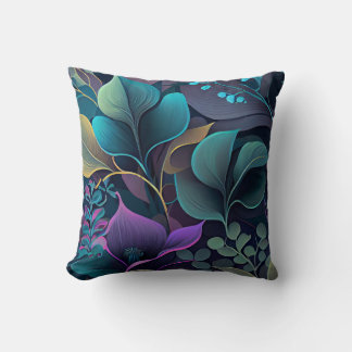 Tons foncés coussin d'accent violet/noir