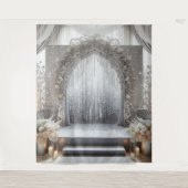 Tons gris accrochant la tapisserie pour les photos (Devant)