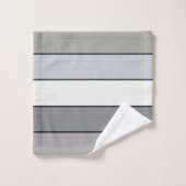 Tons Gris Avec Bandes Noires Sur Papier Aquarelle (Gant de toilette)