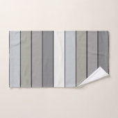 Tons Gris Avec Bandes Noires Sur Papier Aquarelle (Serviette à main)