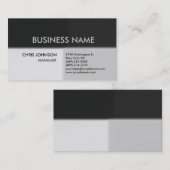 Tons gris Carte de visite moderne chic créatif (Devant / Derrière)