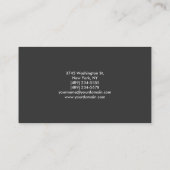 Tons gris clair moderne Carte de visite tendance (Dos)