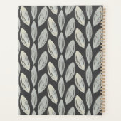 Tons gris foncé neutres tressés Feuille Art Déco (Dos)