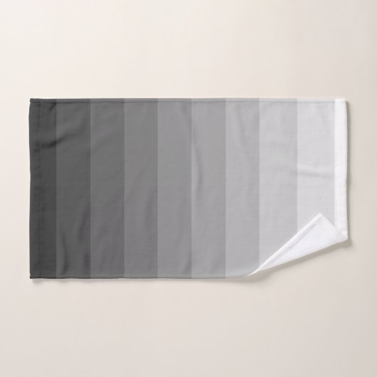 Tons Gris Ombre Gradient (Serviette à main)