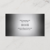 Tons gris tendance Carte de visite de script manus (Dos)