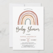Tons Mués Boho Rainbow Baby shower Invitation (Devant)