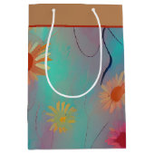 Tons muets tournesols abstraits sac cadeau moyen (Devant)