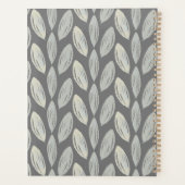 Tons neutres gris clair Feuille tressée Art Déco (Dos)