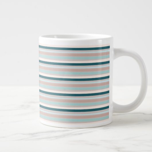 Tons neutres rayés Mug (Droite)