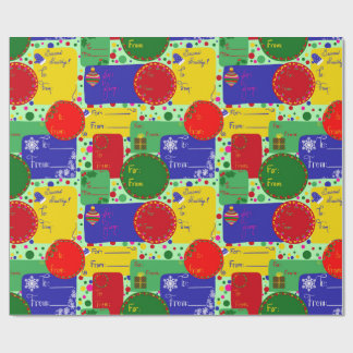 Tons of Tags Holiday Wrapping Paper  Cadeaupapier