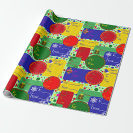 Tons of Tags Holiday Wrapping Paper  Cadeaupapier