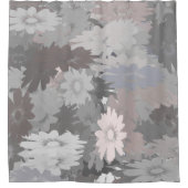 Tons pastel gris et rose rideau de douche (Devant)