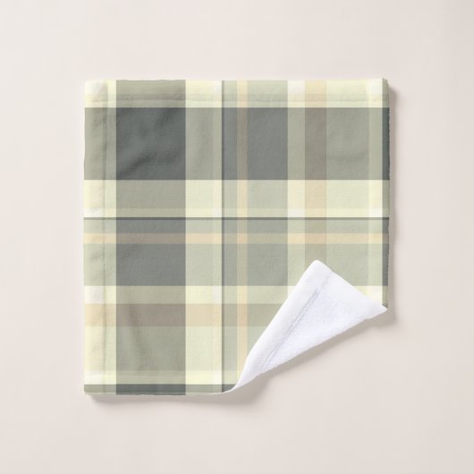Tons Plaid Blé, Beige, Gris (Gant de toilette)