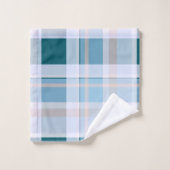 Tons Plaid Bleus, Gris, Blush (Gant de toilette)