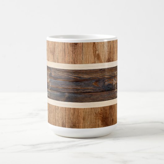Tons Rustiques En Bois Trait Tan Tan Coffee Mug (Centre)
