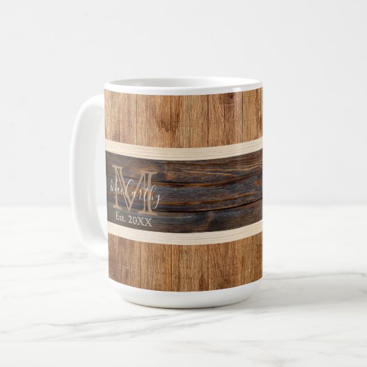 Tons Rustiques En Bois Trait Tan Tan Coffee Mug (Devant gauche)