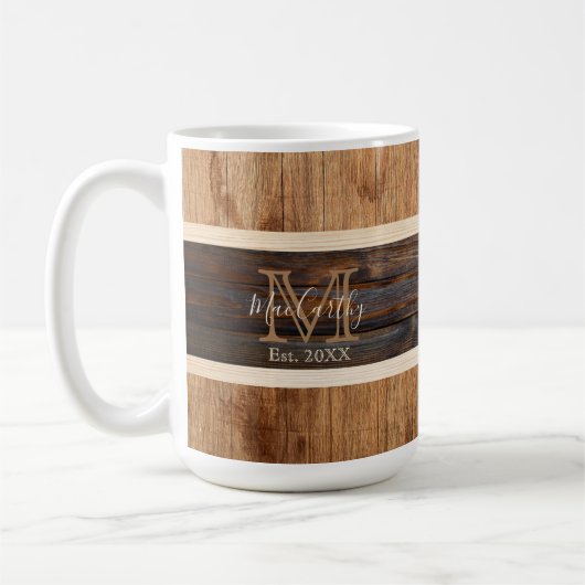 Tons Rustiques En Bois Trait Tan Tan Coffee Mug (Gauche)
