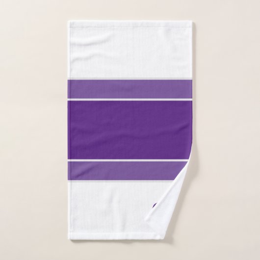 Tons simples de violet monogramme Ensemble de serv (Serviette à main)