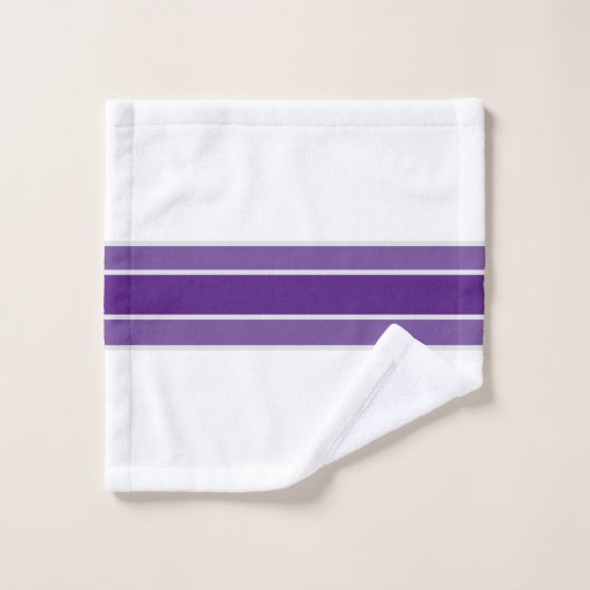 Tons simples de violet monogramme Ensemble de serv (Gant de toilette)