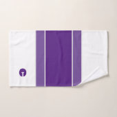 Tons simples de violet monogramme Ensemble de serv (Serviette à main)