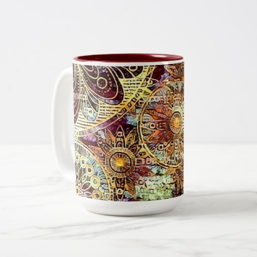 Tons Terre 15 oz Mug à deux tons (Devant gauche)