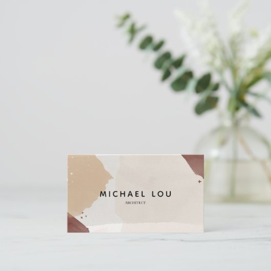 Tons Terre Abstraits modernes Carte de visite tend (Debout devant)