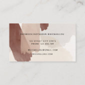 Tons Terre Abstraits modernes Carte de visite tend (Dos)