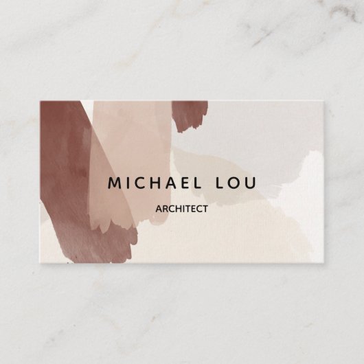Tons Terre Abstraits modernes Carte de visite tend (Devant)