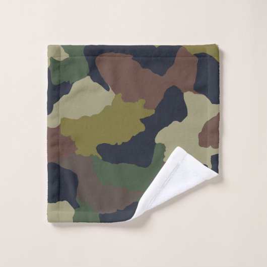 Tons Terre Camouflage vert et Brown (Gant de toilette)