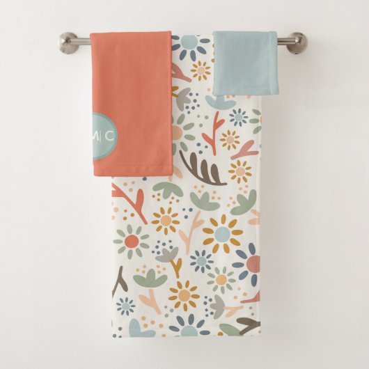 Tons Terre Fleur Faisy Monogramme Initiales (En situation)
