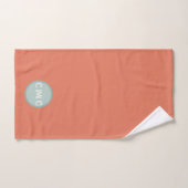 Tons Terre Fleur Faisy Monogramme Initiales (Serviette à main)