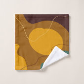 Tons Terre formes organiques abstrait arrière - pl (Gant de toilette)