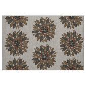 Tons Terre Tissé Floral Look Linge Tissu (Fat Quarter)