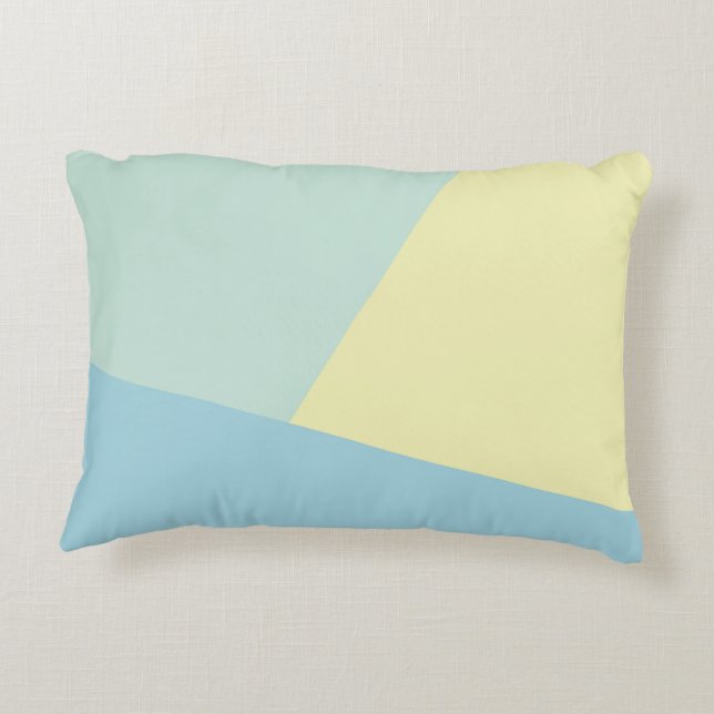 Tons triadiques - coussin moderne d'accent de bloc (Dos)