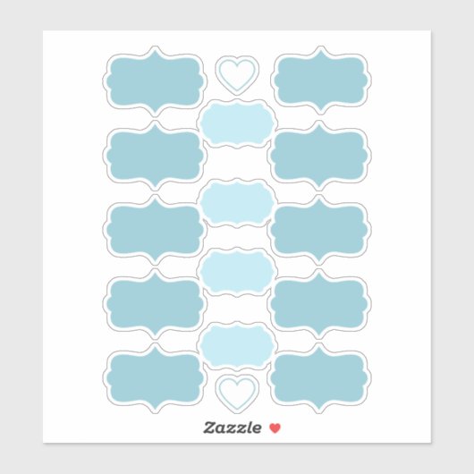 Tons Turquoises Créez vos propres Étiquettes de vi (Feuille)