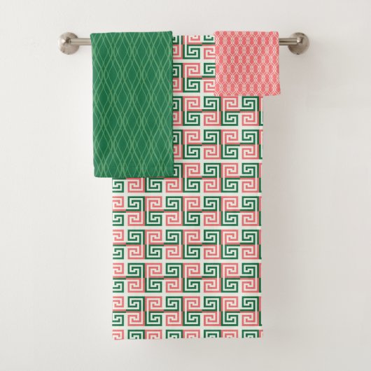 TONS VERT & CORAIL MOTIFS & STRIPES (En situation)
