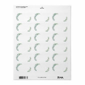Tons verts - Étiquette de adresse Mariage (Feuille entière)