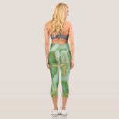 Tons verts Marbrés Capri Leggings (Verso)