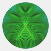 Tons verts ~ Sticker rond classique (Devant)