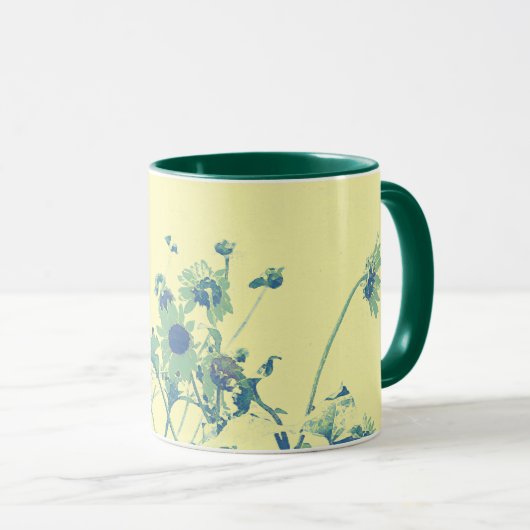 Tons vintages Tasse de tournesol vert (Devant droit)