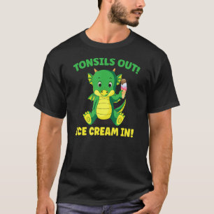Tonsillectomachirurgie tast ijs uit in di t-shirt